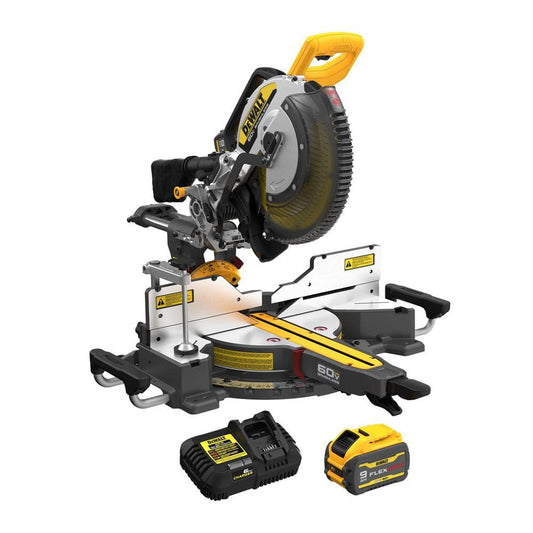 DEWALT 60V Lithium-Ion 12 in. Cordless Sliding Miter Saw Kit with 9.0Ah Battery Pack