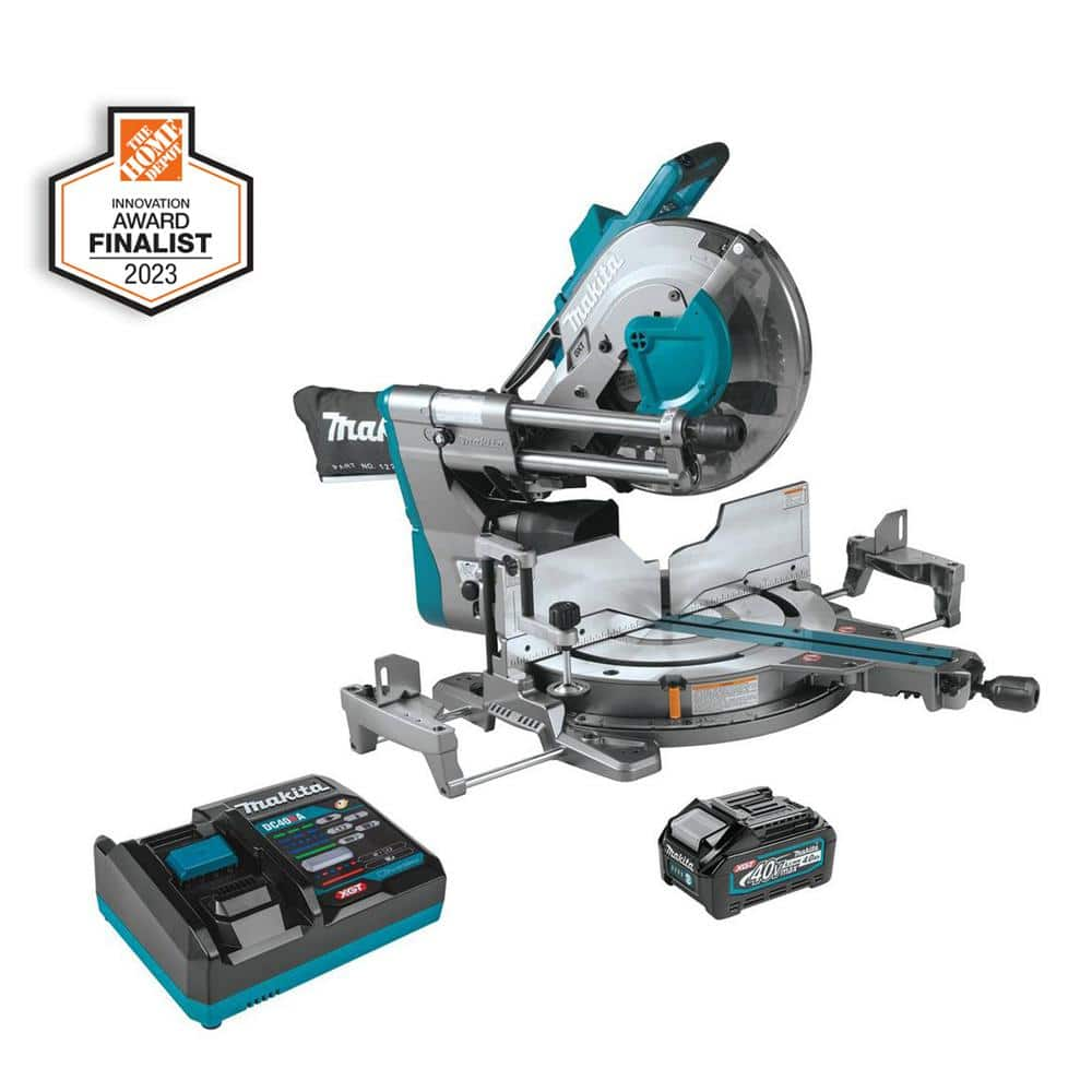 Makita 40V max XGT Brushless Cordless 12 in. Dual-Bevel Sliding Compound Miter Saw Kit, AWS Capable (4.0Ah)