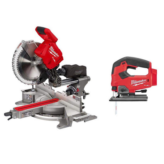 Milwaukee M18 FUEL 18V Lithium-Ion Brushless 12 in. Cordless Dual Bevel Sliding Compound Miter Saw with Jig Saw