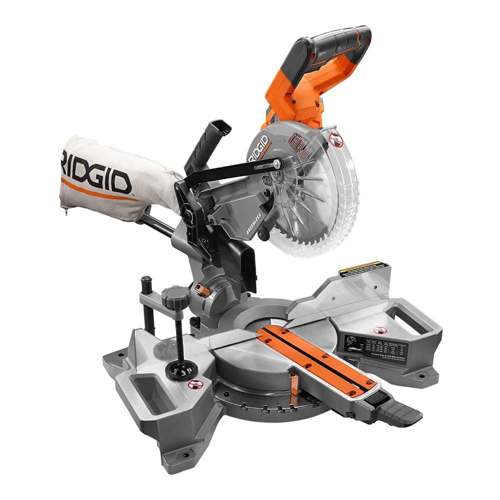 RIDGID 18V Brushless Cordless 7-1/4 in. Dual Bevel Sliding Miter Saw (Tool Only)